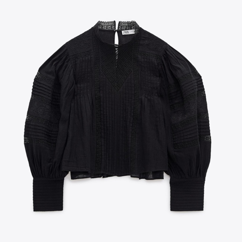 Zara Combination Pleated Top